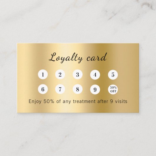 Gold qr code business logo treuekarte (Vorderseite)