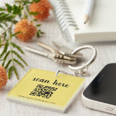 Gold QR-Code Geschäftslogo Promo Schlüsselanhänger (Vorderseite rechts)