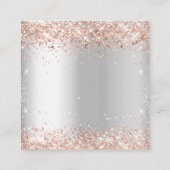 Gold-QR-Code-Hochzeit RSVP für Silberne Rose Begleitkarte (Rückseite)