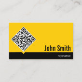 Gold QR Code Psychiatrist Business Card Visitenkarte (Vorderseite)