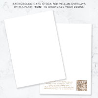 Gold QR Code Weißer Hintergrund für Vellum Overlay