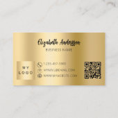 Gold-qr-Firmenlogo Treuekarte (Rückseite)