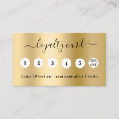 Gold qr Geschäftslogo 5 Treuekarte besuchen (Vorderseite)