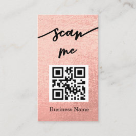 Gold QR-Logo für berufliche Rose Visitenkarte