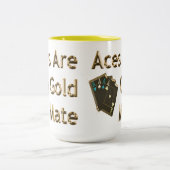 Gold Quad Aces Poker Cards, Zweifarbige Tasse (Mittel)