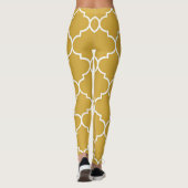 Gold Quatrefoil Pattern Leggings (Rückseite)