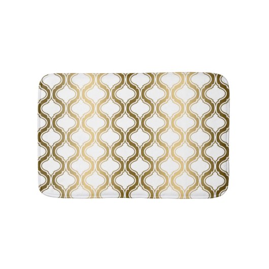 Gold-Quatrefolie im weißen Hintergrund Badematte (Vorderseite)
