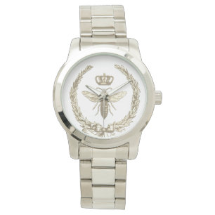Gold Queen Bee French Farmhouse Crown Watch Armbanduhr