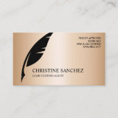 Gold Quill Pen ÖFFENTLICHES NOTARY SINGNING AGENT Visitenkarte (Vorderseite)