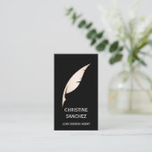 Gold Quill Pen ÖFFENTLICHES NOTARY SINGNING AGENT  Visitenkarte (Stehend Vorderseite)