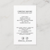 Gold Quill Pen PUBLIC NOTARY SINGNING AGENT red Visitenkarte (Rückseite)