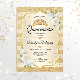 Gold Quinceanera Einladung