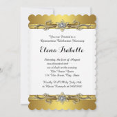 Gold Quinceanera Einladung (Rückseite)