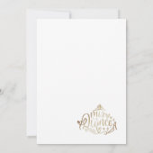 Gold Quinceañera Einladung Vorlage (Rückseite)