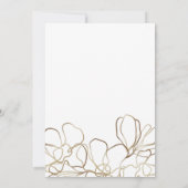 Gold Quinceañera Einladung Vorlage (Rückseite)