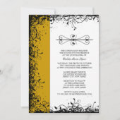 Gold Quinceanera Einladungen (Vorderseite)