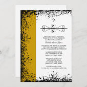 Gold Quinceanera Einladungen (Vorne/Hinten)