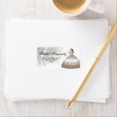 Gold Quinceañera Girl Adressaufkleber (Insitu)