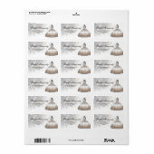 Gold Quinceañera Girl Adressaufkleber (Vorne)