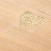 Gold Quinceanera Masquerade Party Acryleinladungen (Ablage )