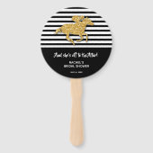 Gold Racehorse Derby Brautparty Fächer (Vorderseite)