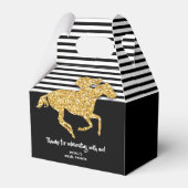 Gold Racehorse Derby Brautparty Geschenkschachtel (Vorderseite)
