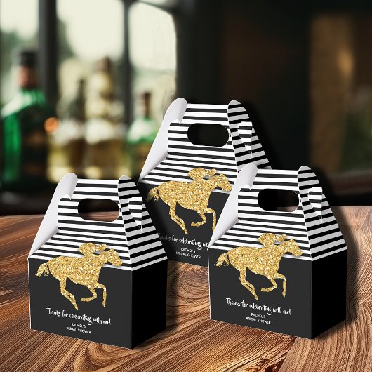 Gold Racehorse Derby Brautparty Geschenkschachtel