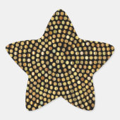 Gold Radial Design Stern-Aufkleber (Vorderseite)