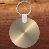 Gold Radial Metallic Script Name Schlüsselanhänger (Rückseite)