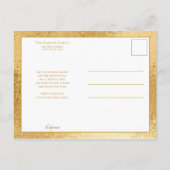 Gold Radiance Frohe Weihnachts-Script-Foto Postkarte (Rückseite)