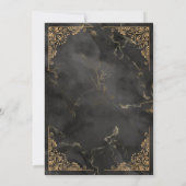 Gold Rahmen schwarzer Marmor slamic Aqiqa Aqeeqa B Einladung (Rückseite)