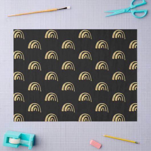 Gold Rainbow and black Seidenpapier (Basteln)