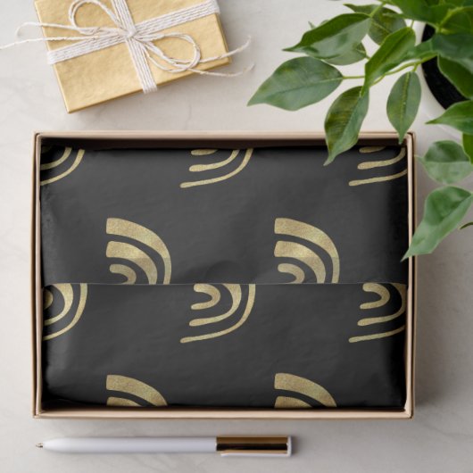Gold Rainbow and black Seidenpapier (Geschenk)