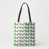 Gold Rainbow Kleeblatt St. Paddy's Day Tasche (Vorderseite)