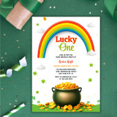 Gold Rainbow St Patricks Day Einladung