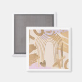 Gold Rainbow XOXO Formen Collage Magnet (Vorderseite/Rückseite)