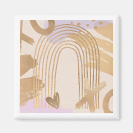 Gold Rainbow XOXO Formen Collage Magnet