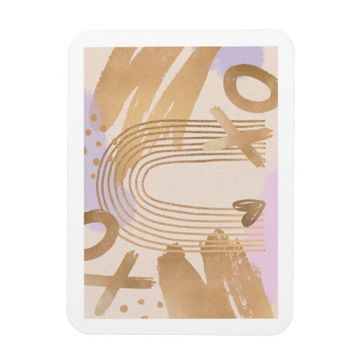 Gold Rainbow XOXO Magnet (Vertikal)