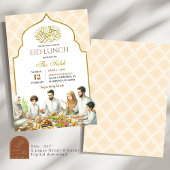 Gold Ramadan Eid Lunch Islam Family Einladung