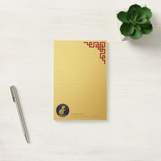 Gold Rat Papercut Chinesisches Neujahr 2020 Busine Post-it Klebezettel (Büro)