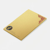 Gold Rat Papercut Chinesisches Neujahr 2020 Busine Post-it Klebezettel (angewinkelt)