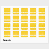 Gold-Raute-Gitter mit Monogramm Quadratischer Aufkleber (Blatt)