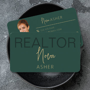 Gold Real Anwesen Agent Visitenkarten mit QR-Code Visitenkarte