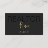 Gold Real Anwesen Agent Visitenkarten mit QR-Code Visitenkarte (Vorderseite)