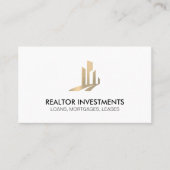 Gold Real Anwesen Gebäude Visitenkarte (Vorderseite)