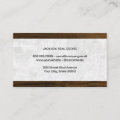 Gold-Real-Anwesen-Logo | Holzschnitt Visitenkarte (Rückseite)