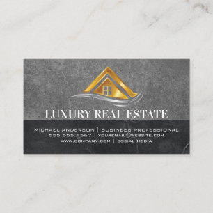 Gold-Real-Anwesen-Logo   Slate Marble Visitenkarte