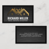 Gold Real Anwesen Roof | Anleger von Immobilien Visitenkarte (Vorne/Hinten)
