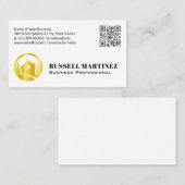 Gold Real Anwesen Trees Logo | QR-Code Visitenkarte (Vorne/Hinten)