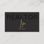 Gold Real Estate Agent Business Cards With QR Code Visitenkarte (Vorderseite)